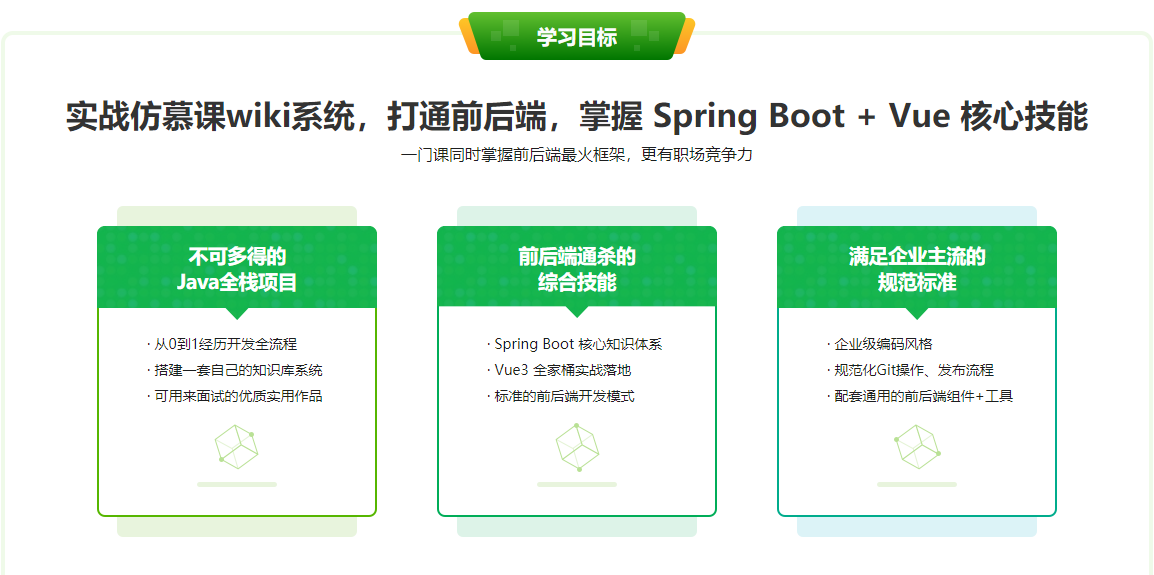 Spring Boot + Vue3 前后端分离 实战wiki知识库系统