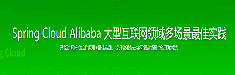 Spring Cloud Alibaba 大型互联网领域多场景最佳实践【完结】