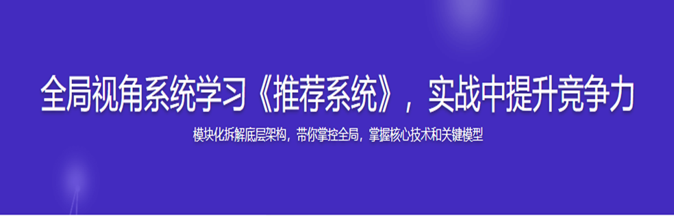 全局视角系统学习《推荐系统》，实战中提升竞争力