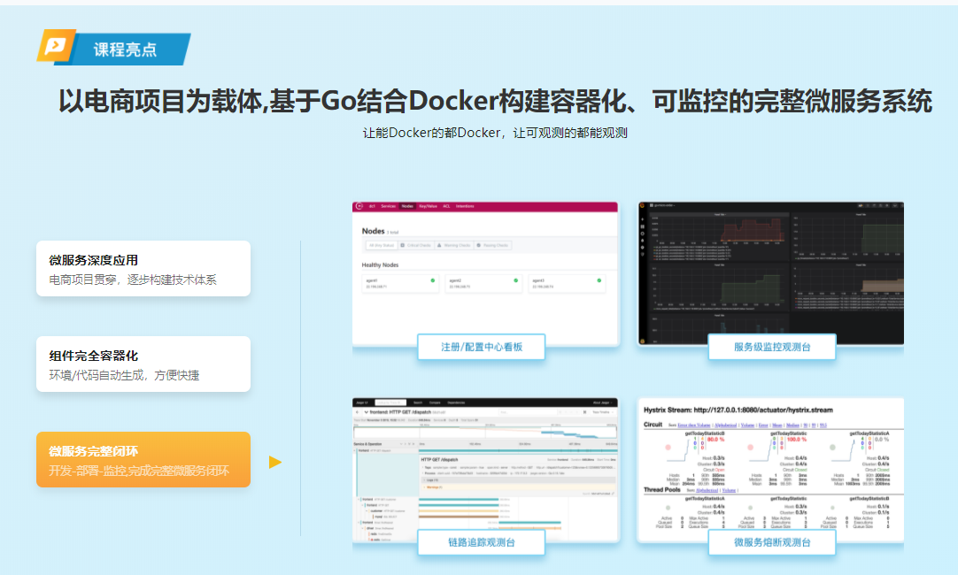 Go微服务入门到容器化实践，落地可观测的微服务电商项目【完结】