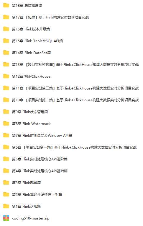 Flink+ClickHouse 玩转企业级实时大数据开发[完结]