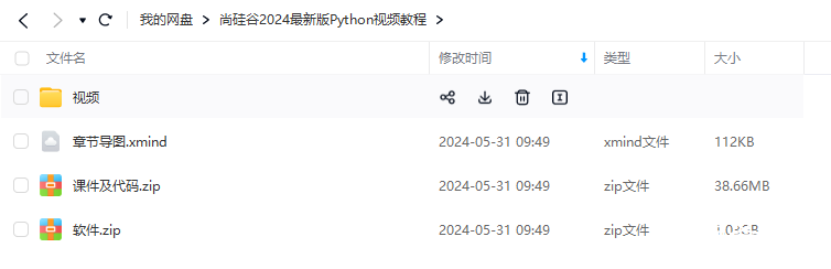 SGG最新版 Python 2024 视频教程