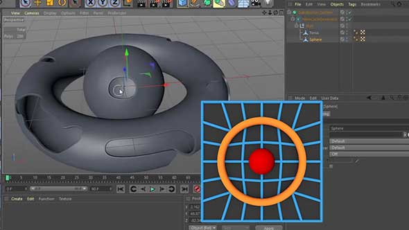 C4D插件-圆形管道连接打孔插件汉化版