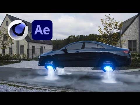 AE/C4D教程-使用Cinema 4D + Octane和After Effects制作科幻飞行汽车合成特效