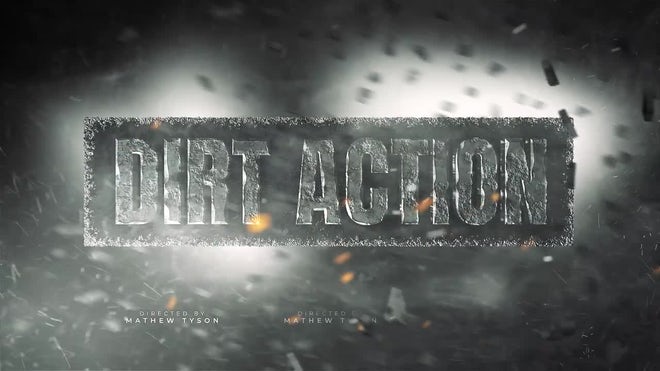 AE模板-电影游戏预告片爆炸碎片灰尘效果LOGO标题动画 Dirt Action Title Design