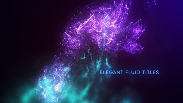 AE模板-优雅温馨粒子背景颁奖典礼文字标题片头动画 Elegant Fluid Titles