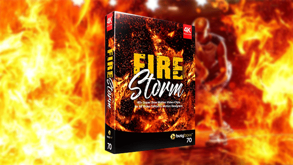 视频素材-81个4K燃烧火焰烈焰喷射特效慢动作 Fire Storm