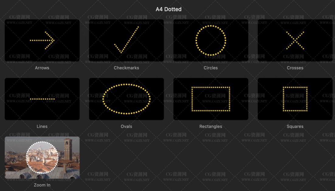 FCPX插件|手写样式箭头圆圈直线方框等标记注释擦除动画元素包 支持M1