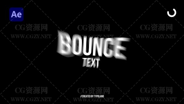 AE模板|100组个性文字反弹弹跳缓冲动画预设 100+ Bounce Text Animations