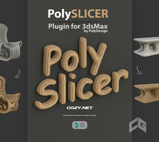 3DS MAX三维模型一键程序化切割插件 PolySlicer V1.01