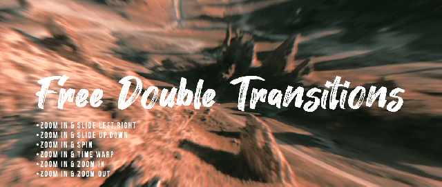 FCPX插件|6个炫酷双重缩放旋转移动转场效果预设 Double Transitions