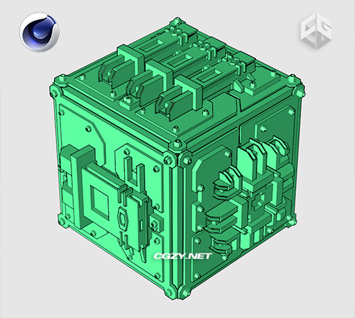 C4D插件|未来科幻多边形生成插件 Poly Greeble 1.3 for Cinema 4D R15-R26 Win/Mac