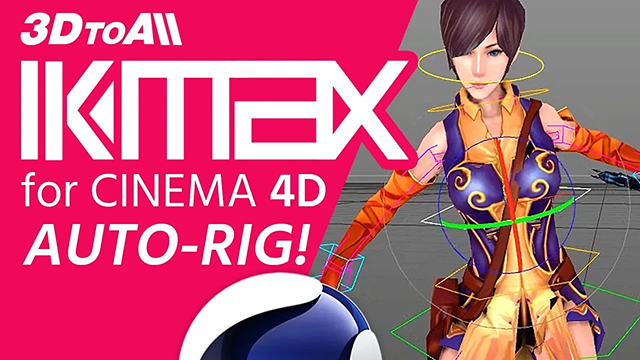 C4D插件|三维角色模型快速绑定插件 3DtoAll IKMAX v2.3 for Cinema 4D R15-R26 Win破解版