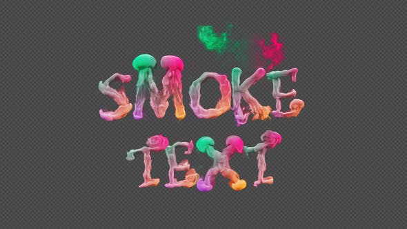 AE模板|文字变成烟雾消失特效动画模板-Smoke Text Typography