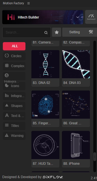 AE脚本|378种高科技HUD数据信息图表元素 Quantum HUD Infographic V2.1