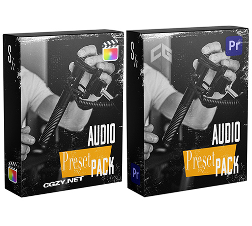 中文汉化FCPX/PR插件|18种室内外麦克风收音增强音频处理工具 Audio Preset Pack