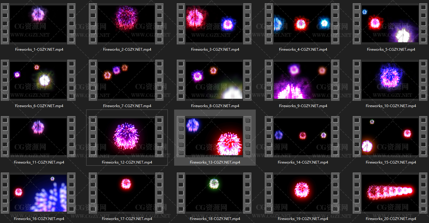 4K视频素材|300个粒子光线故障干扰烟花光效雨雪火星烟雾冲击波特效叠加动画素材 Video Overlays