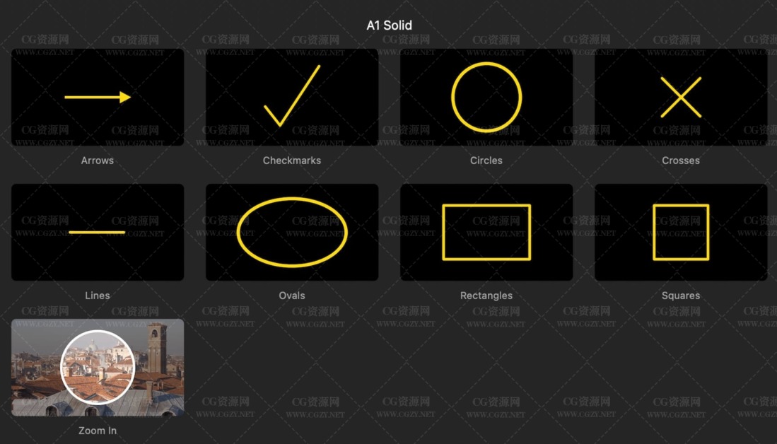 FCPX插件|手写样式箭头圆圈直线方框等标记注释擦除动画元素包 支持M1