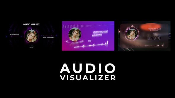 AE模板|抖音快手短视频可视化音频音乐播放器 Audio Visualizer