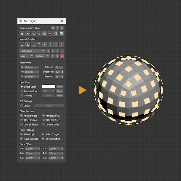 3DS MAX插件|场景随意布置灯光插件 Auto Light v1.50