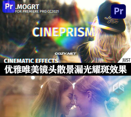 PR模板|优雅唯美镜头散景漏光耀斑效果 CINEPRISM — Cinematic Effects for Premiere Pro