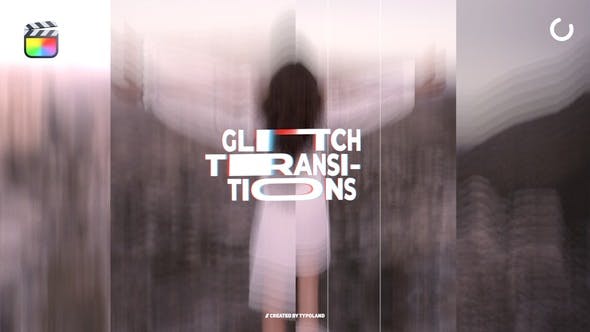 FCPX插件|15种炫酷干扰失真震荡效果转场过渡预设 Glitch Transitions