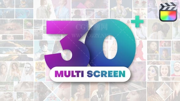 FCPX插件|36种多个视频画面动态分屏预设-Multi Screen Pack