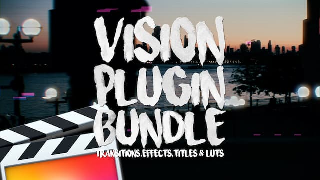 FCPX插件|油管大神Vlog常用转场效果标题动画Luts调色合集包 支持M1 Vision Plugin Bundle