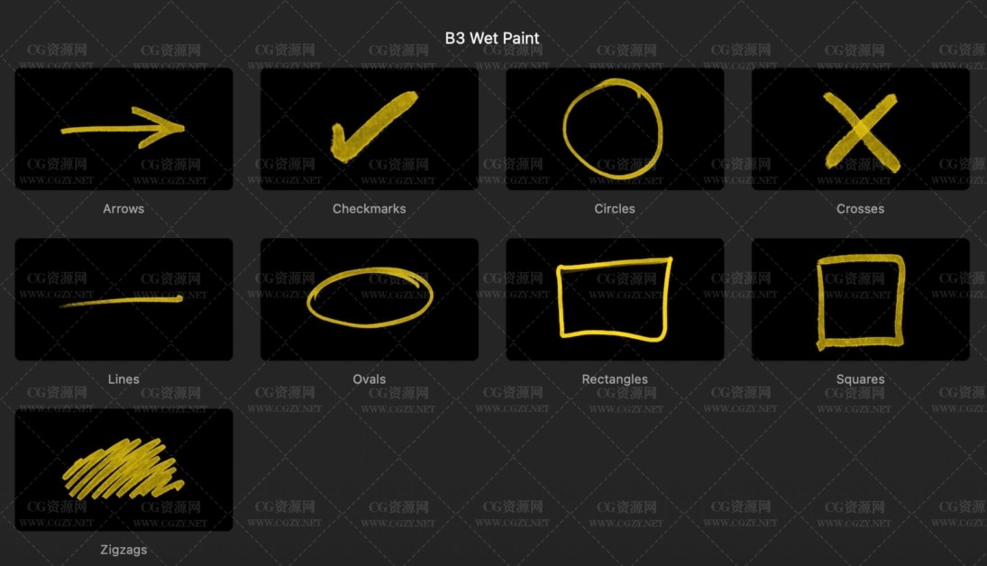 FCPX插件|手写样式箭头圆圈直线方框等标记注释擦除动画元素包 支持M1