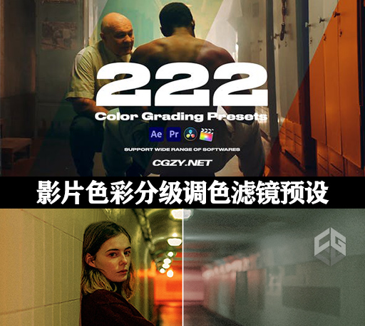 LUTS预设|222种专业影片色彩分级调色滤镜预设 Colorify 222 LUTs