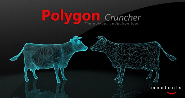 3DS MAX/Maya/Lightwave插件|3D模型减面优化工具 Mootools Polygon Cruncher 14.50 Win破解版