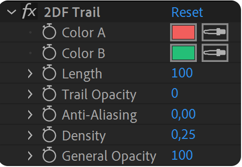 AE脚本模板|运动拖尾多彩线条轨迹效果MG动画预设 Win/Mac 2DF Trail – Bicolor trail generator