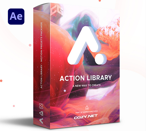 AE脚本|1000种图形文字图层出入动画预设v2  Action Library – Motion Presets Package